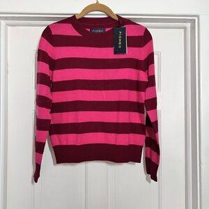 Piombo Fuchsia and Maroon Striped wool Sweater